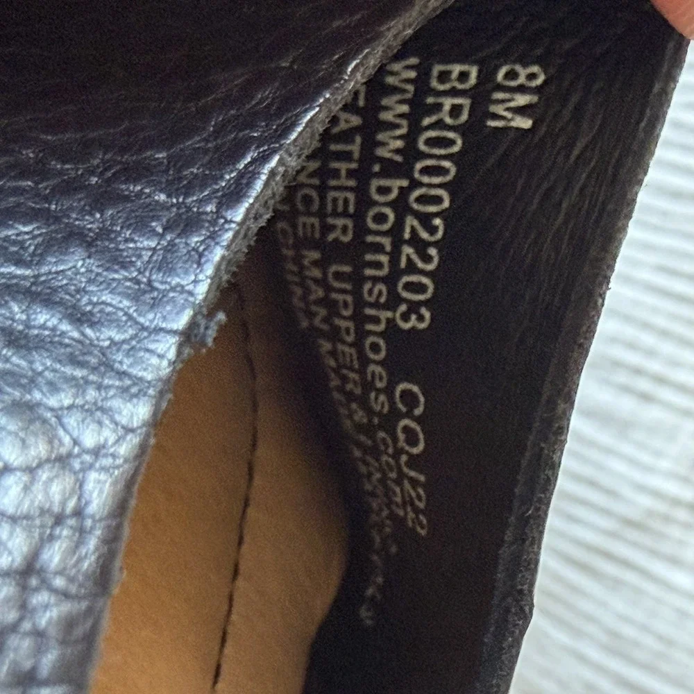 Born Women's Inlet Sling Back Sandal Open Toe Black Leather Sz 9 Flats Coastal - Picture 7 of 7
